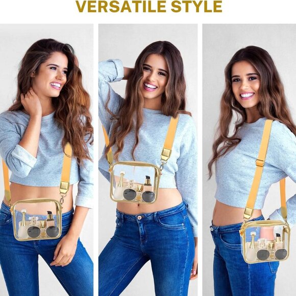 Stylish Clear Stadium Bag with Adjustable Strap - Perfect for Events & Concerts - Picture 5 of 6